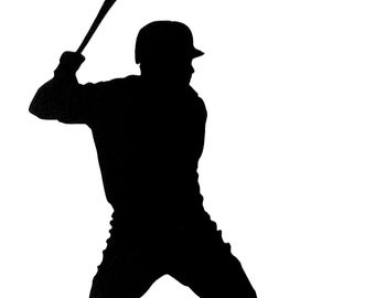 Baseball Player Vinyl Decal Sticker for window,car,truck,van,etc.