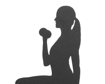 Fitness Girl Vinyl Decal Sticker for window,car,truck,van,laptop,etc.