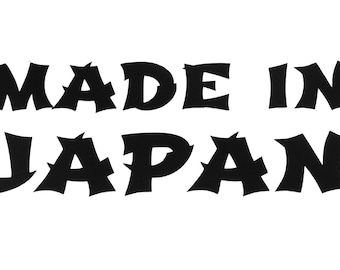 Made In Japan Vinyl Decal Sticker, Car Truck Window Decor