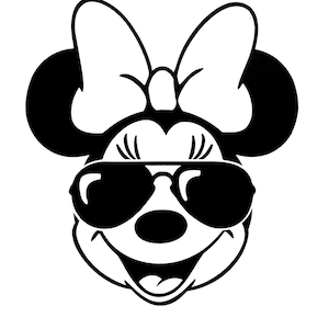 Smiling Minnie Mouse Disney Inspired Vinyl Decal Sticker for window,car,truck,van,laptop,etc.