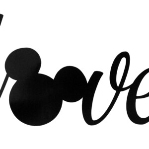LOVE Mickey Mouse Head Disney Inspired Vinyl Decal Sticker for window,car,van,laptop,etc.