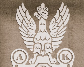 Poolse Underground Home Army WWII Eagle-symbool Vinyloverdrukplaatjesticker: