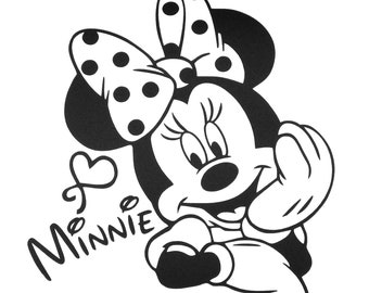 Minnie Mouse Disney Inspired Car Body Window Bumper Vinyl Decal Sticker