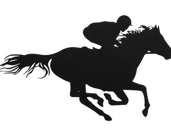 Horse Jockey,Horse Racing Vinyl Decal Sticker for window,car,camper,van,laptop,etc.