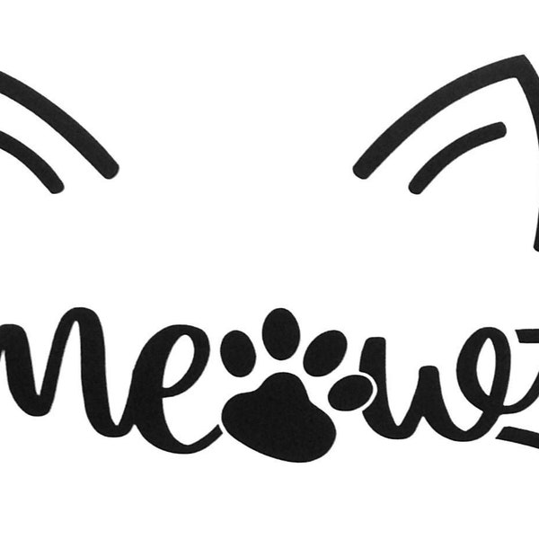 Paw Print Face Sticker - Etsy