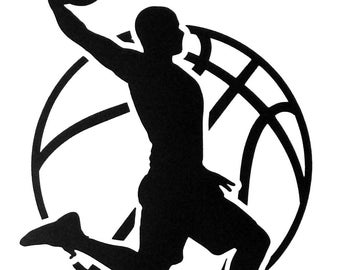 Basketball Player Vinyl Decal Sticker for window,car,truck,van,laptop,etc.