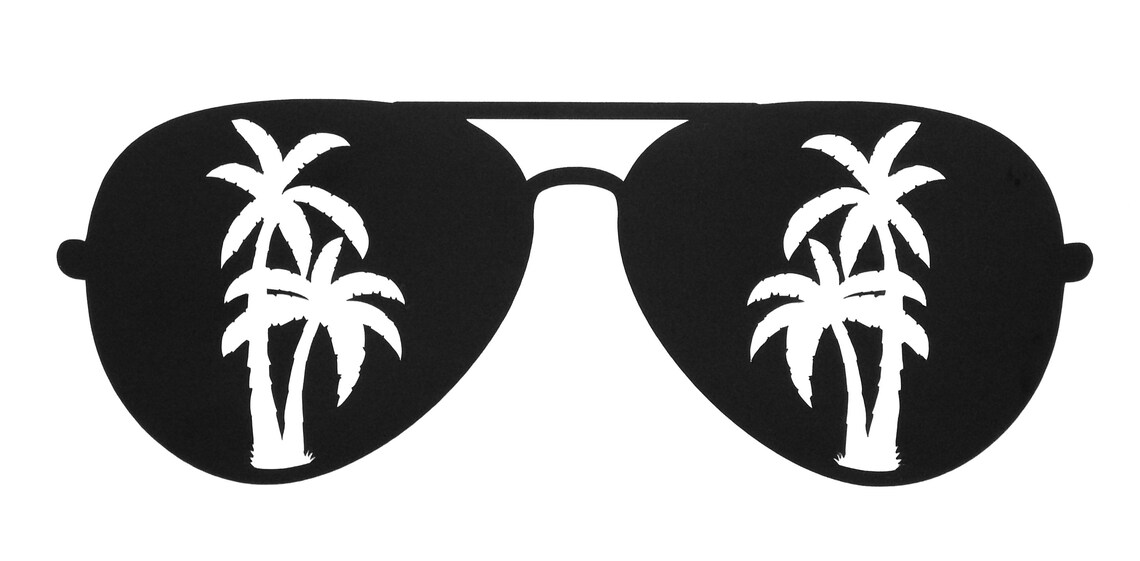 Sunglasses Palm Trees Vinyl Decal Sticker for Car,truck,window,laptop