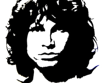 Jim Morrison Portrait Vinyl Decal Sticker for car,truck,window,laptop,etc