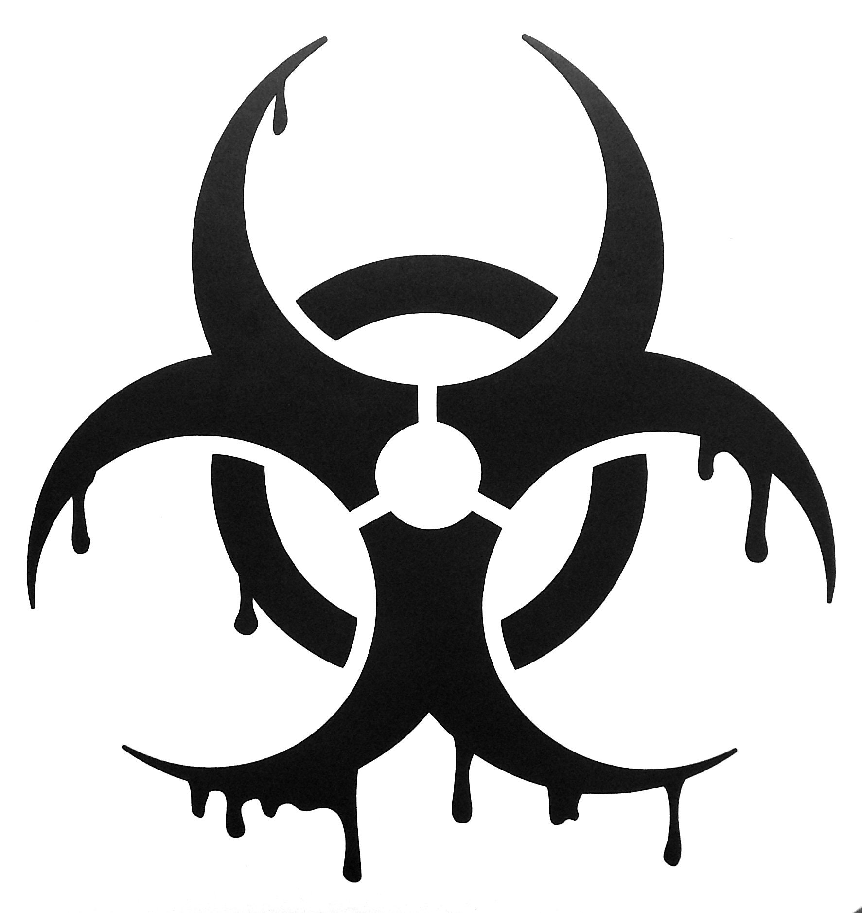 Custom biohazard sign with evil nuances on Craiyon