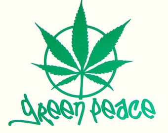 Green Peace Vinyl Decal Sticker for car,truck,window,laptop,van,etc.