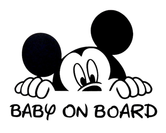 Bébé à bord Mickey Mouse Disney inspiré vinyle autocollant - Etsy France