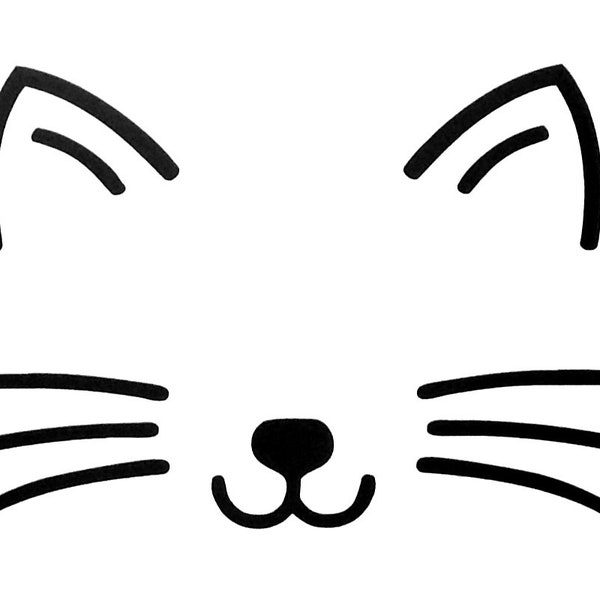 Cat Face Vinyl Decal Sticker for window,car,truck,laptop,van,camper,motorbike,etc.