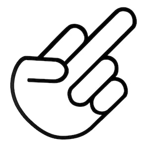 Middle Finger Hand Vinyl Decal Stickerfor window,car,truck,van,etc.