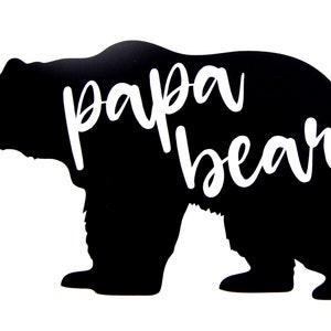 Naklejka winylowa Papa Bear na okno, samochód, furgonetkę, ciężarówkę, przyczepę kempingową itp.