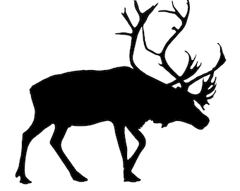Reindeer Shape Vinyl Decal Sticker for car,truck,window,laptop,etc.