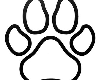 Dog/Cat Paw Print Contour Vinyl Decal Sticker for car,truck,window,laptop,etc.