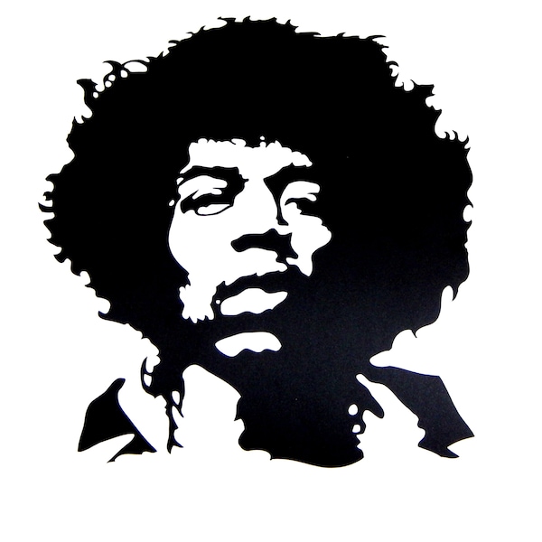 Jimi Hendrix Portrait Vinyl Decal Sticker pour voiture, camion, fenêtre, ordinateur portable, etc.