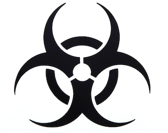 Biohazard Symbol Vinyl Decal Sticker for window,car,truck,van,laptop,etc.