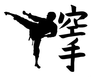 Karate Fighter Vinyl Decal Sticker for window,car,truck,van,etc.