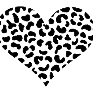 Heart Leopard Print Vinyl Decal Sticker for car,truck,window,laptop,etc.