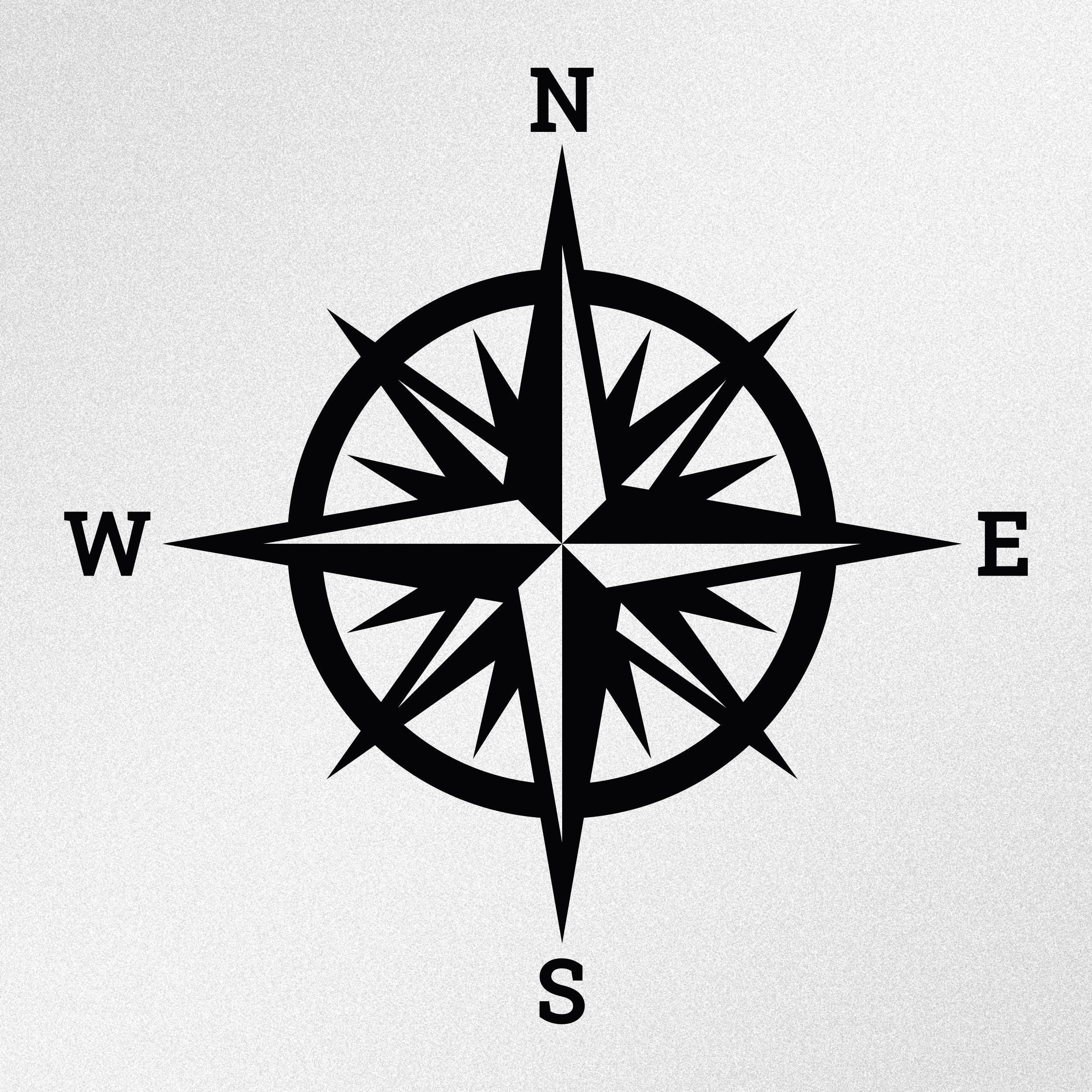 Compass Vinyl Decal Sticker for Window,car,van,truck,camper,laptop,etc ...