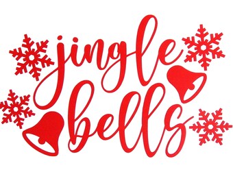 Jingle Bells Decal,Christmas Vinyl Decal Sticker