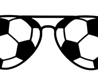 Soccer Ball Sunglasses Vinyl Decal Sticker for car,truck,window,laptop,etc.