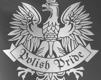 Poolse trots Eagle symbool embleem Vinyl Decal Sticker (Orzeł Polski)