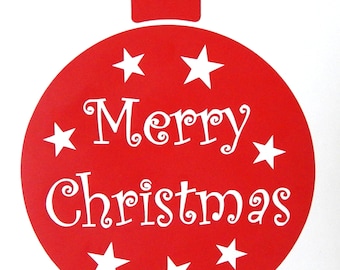Christmas Ball Vinyl Decal Sticker for window,car,van,truck,laptop,etc.