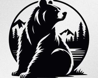 Bear Mountains Vinyl Decal Sticker for window, car, van, laptop, etc.