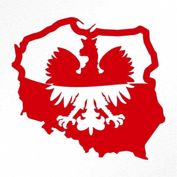 Polnische Adler Karte Flagge Polen Polska Auto Karosserie Fenster