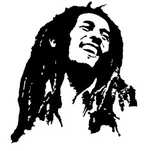 Sticker Bob Marley Portrait en vinyle pour voiture, camion, fenêtre, ordinateur portable, etc.