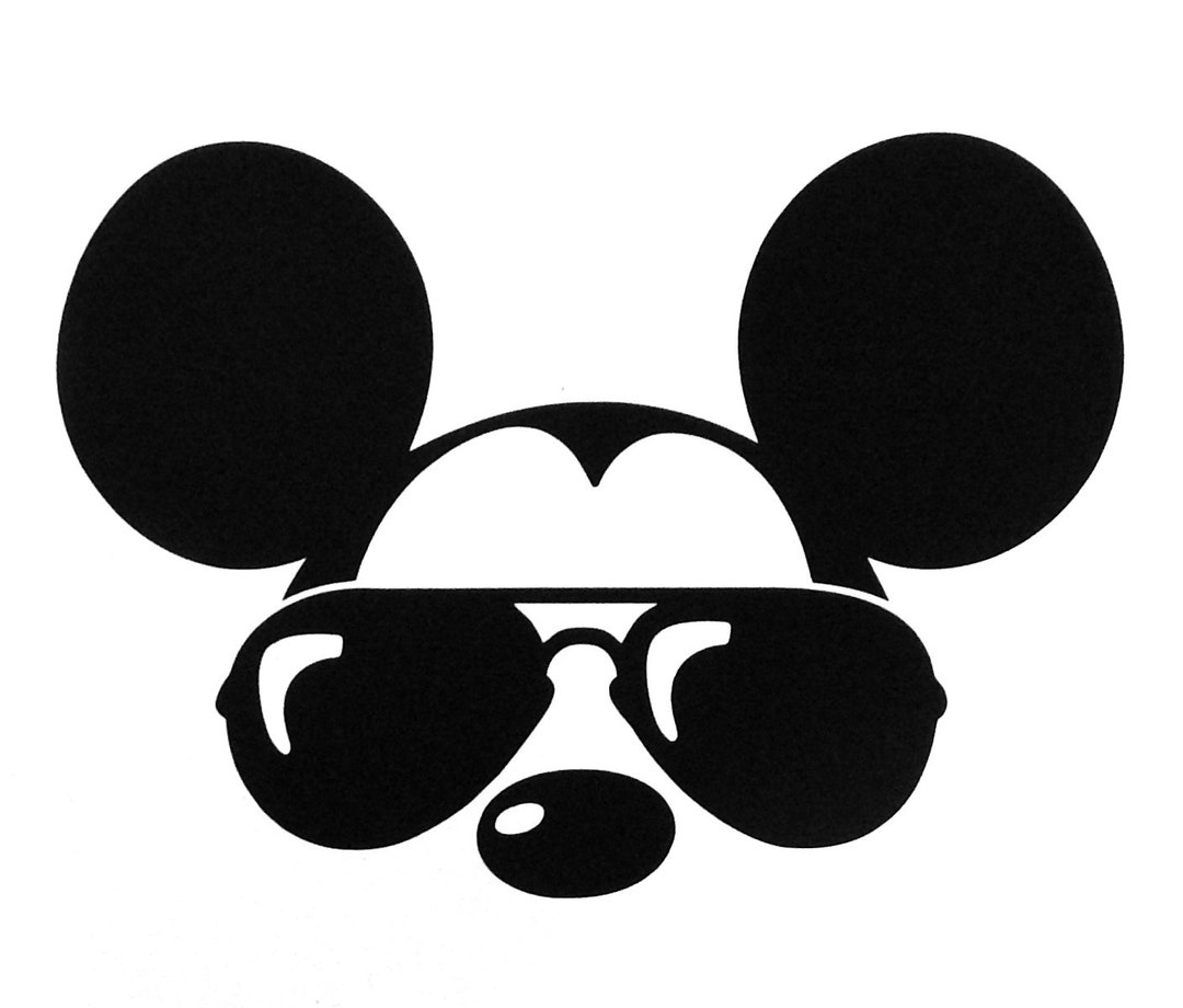 Mickey Mouse Sunglasses Disney Inspired Vinyl Decal Sticker for Window ...