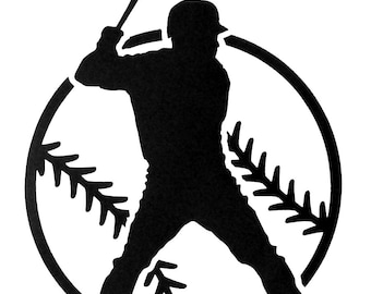 Baseball Player With Ball Vinyl Decal Sticker for window,car,truck,van,laptop,etc.