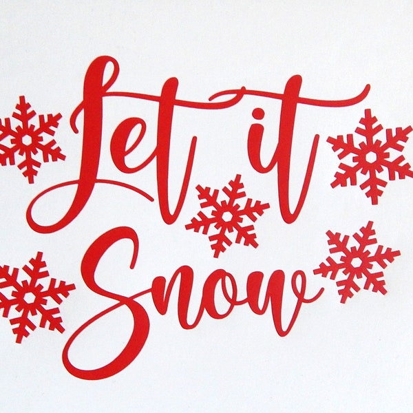 Let It Snow,Christmas Vinyl Decal Sticker