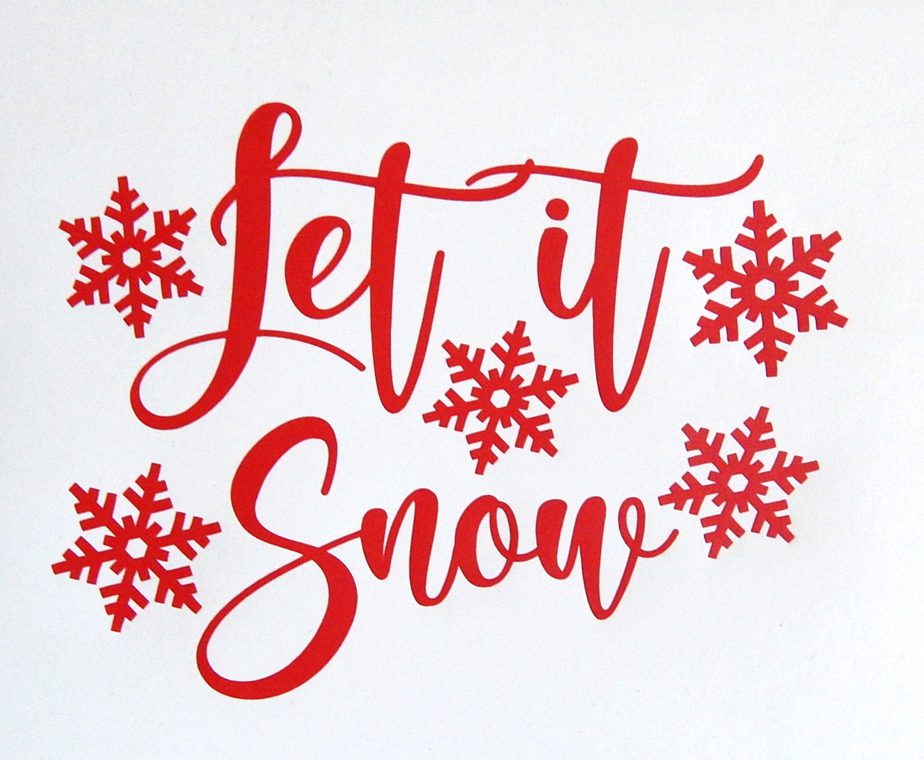 Let It Snow,Christmas Vinyl Decal Sticker