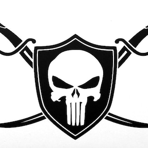 Skull Swords Vinyl Decal Sticker for car,truck,window,laptop,etc.