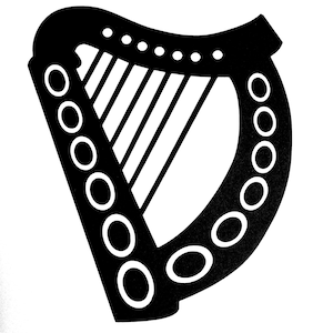 Irish Harp Vinyl Decal Sticker for car,truck,window,laptop,etc.