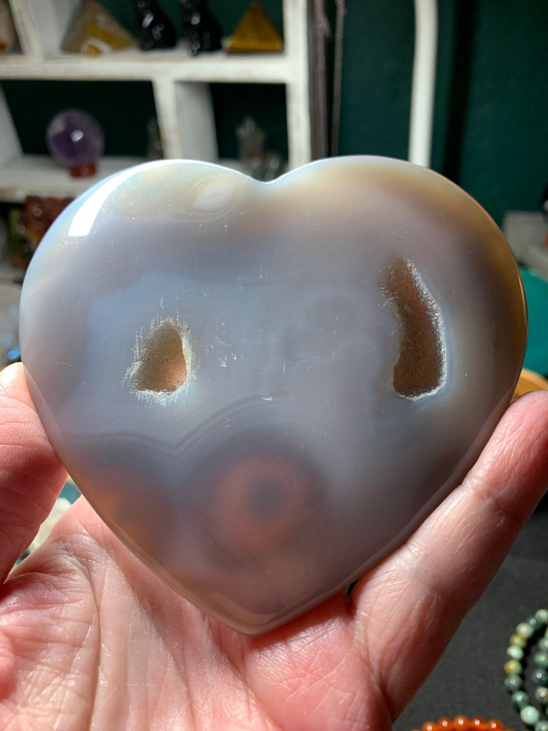 3.2\u201d Druzy Agate Heart