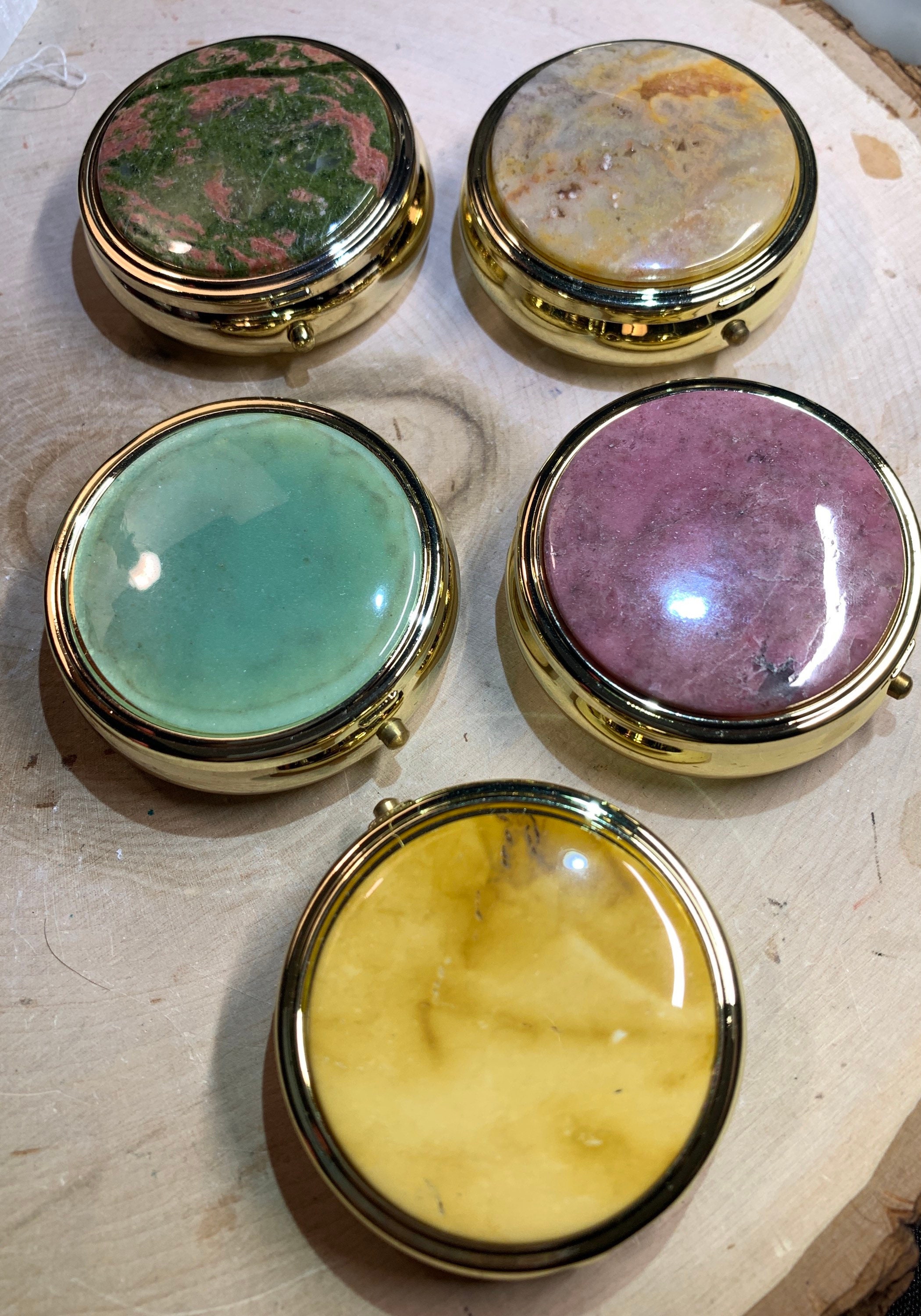 Gemstone Earring Holder or Pill Holder