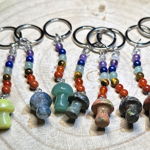 Chakra with Mushroom Key Chain