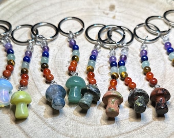 Chakra with Mushroom Key Chain