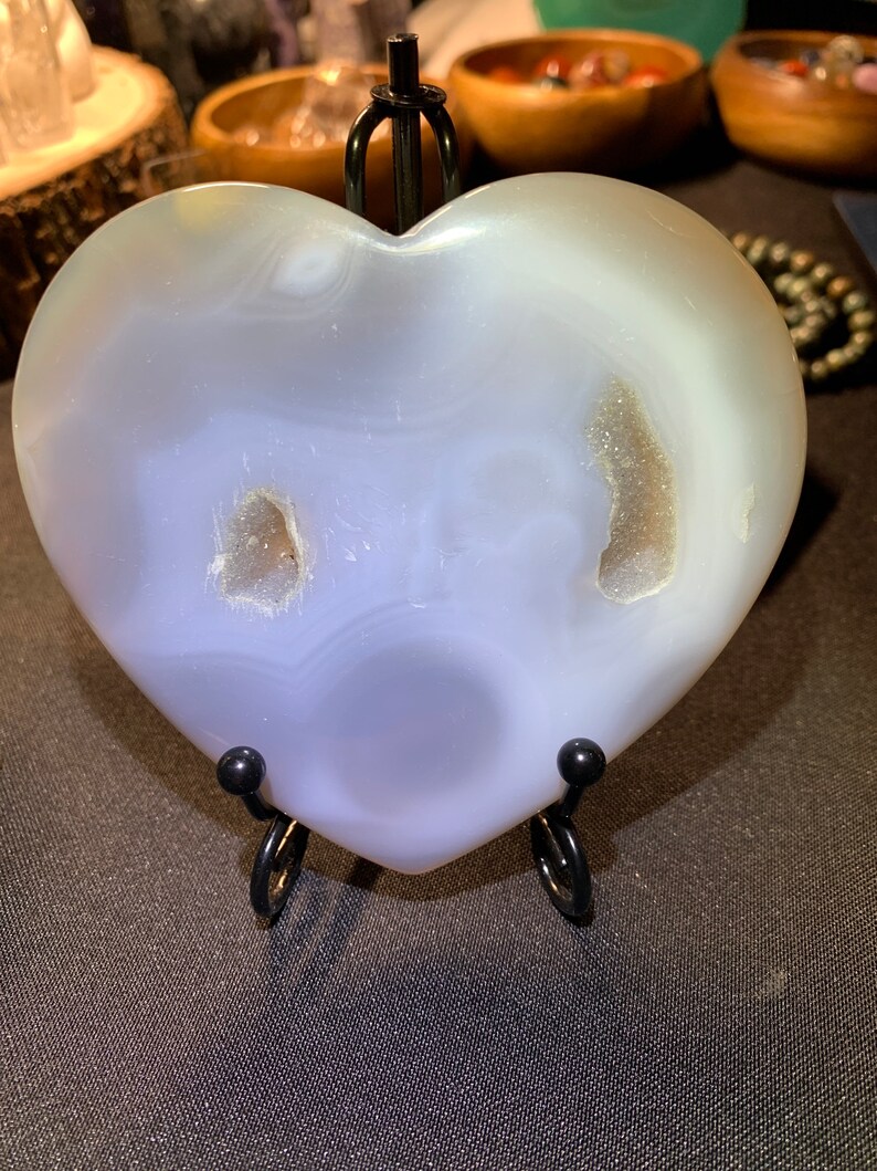 3.2\u201d Druzy Agate Heart