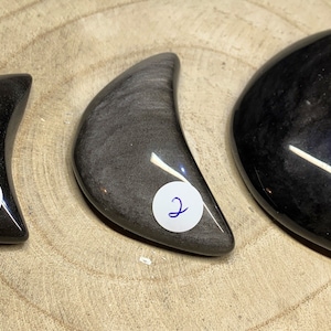 Silver Sheen Obsidian Moons