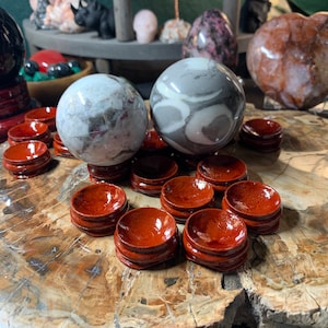 Medium Wood Sphere Stands. 1.0”