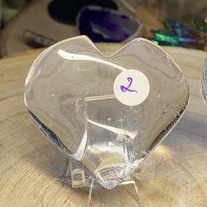 Clear Quartz Heart.  2.1”-2.3”