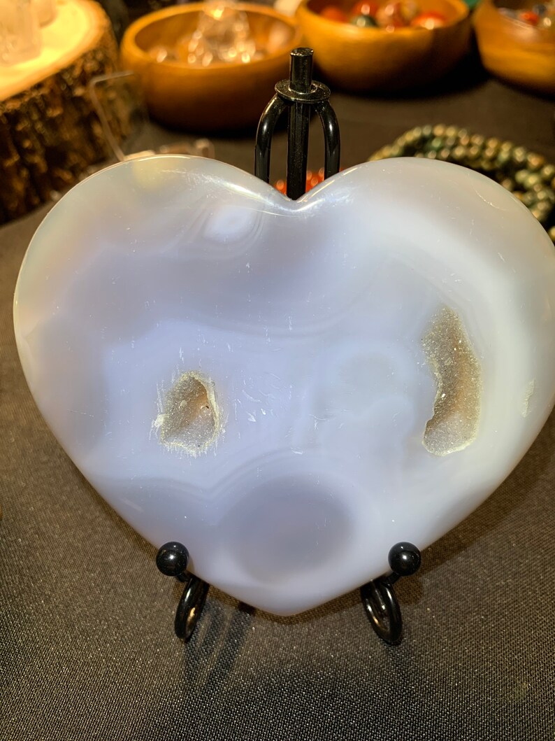 3.2\u201d Druzy Agate Heart