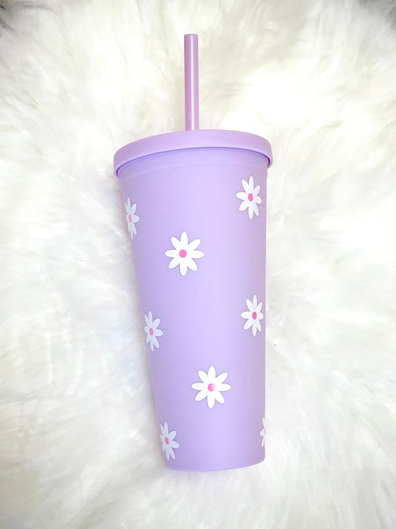 Cute Personalized Clear Tumbler - Bridal Party Cup - Custom Tumbler with Lid