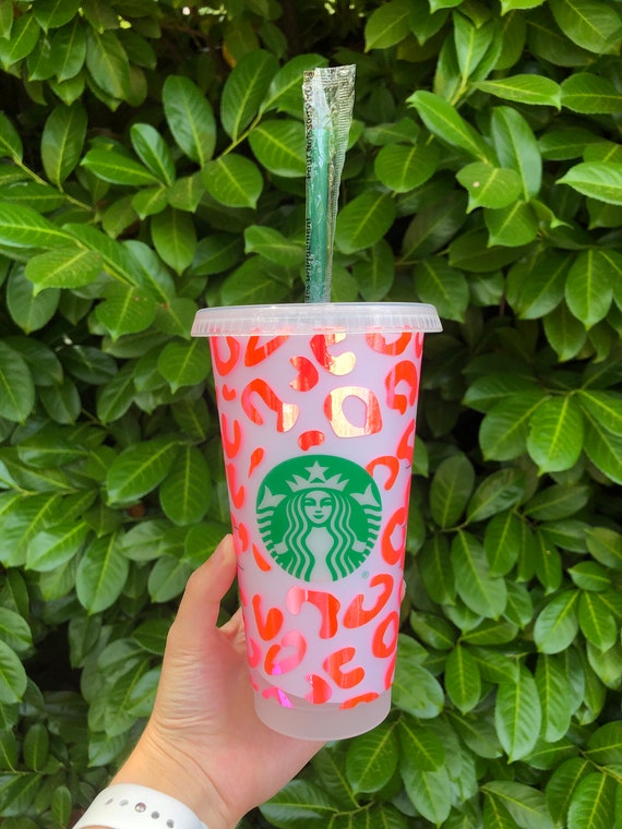 Leopard Tumbler Matte Water Bottle With Straw Holographic 