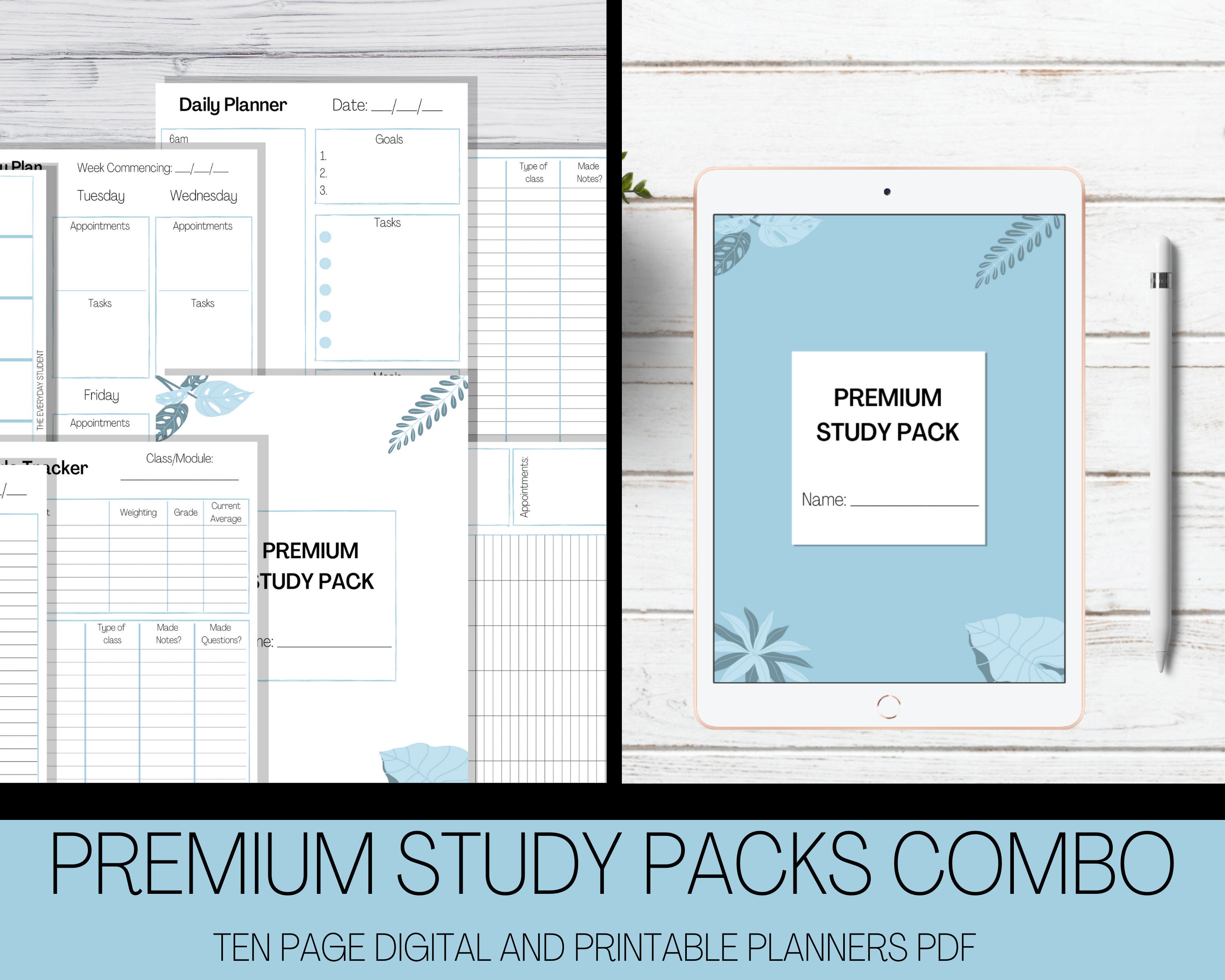 PREMIUM STUDY PACK Combo Printable and Digital Student - Etsy España